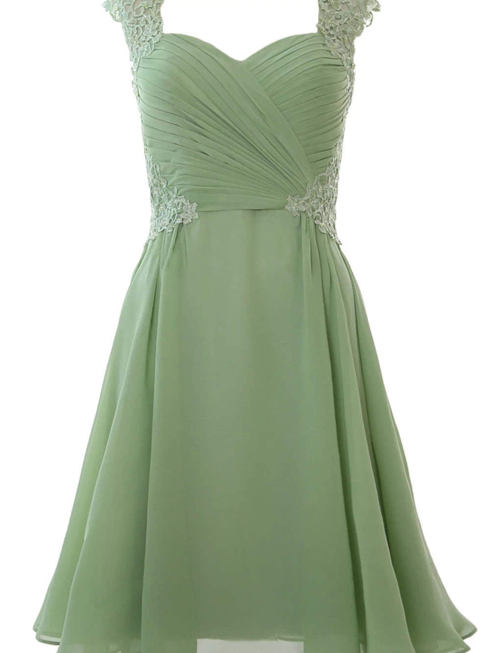 MACloth Women Cap Sleeve Cocktail Dress 2017 Short Wedding Party Formal Gown