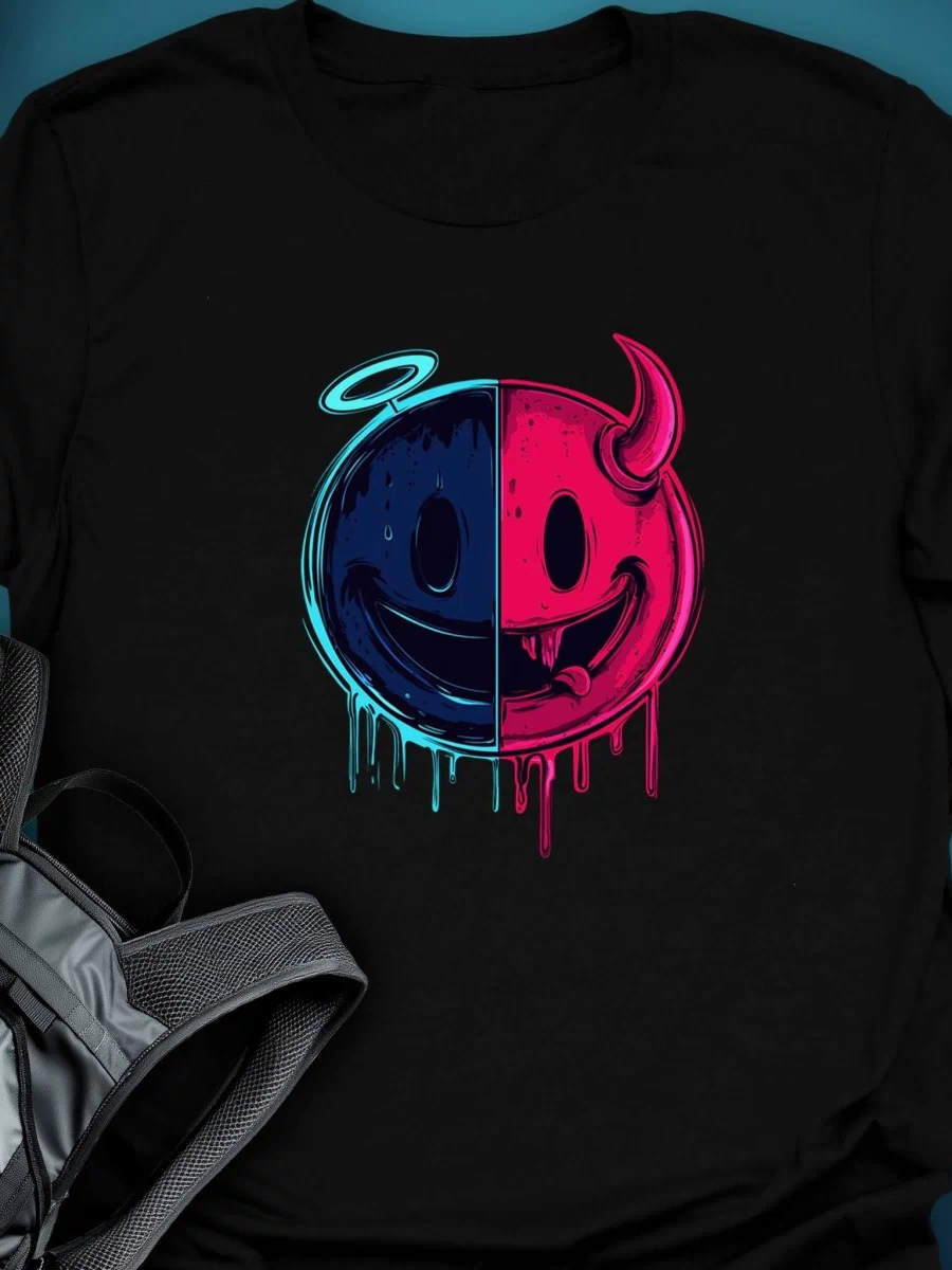 Resting Emoji B/F Graphic T-Shirt