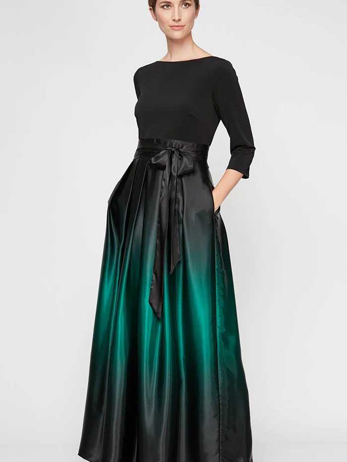 3/4 Sleeve Matte Jersey & an Ombre Satin Ballgown