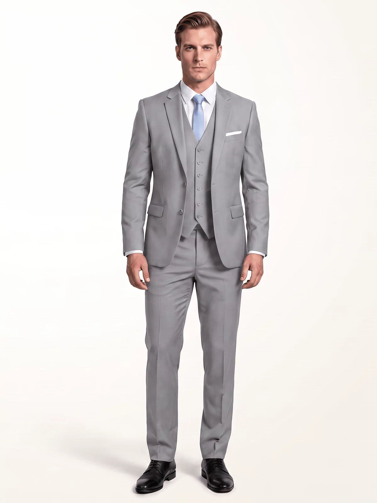 Aesido Aesido Men's Suit 3 Piece Business Casual Jacket For Wedding (Blazer+Vest+Pants)