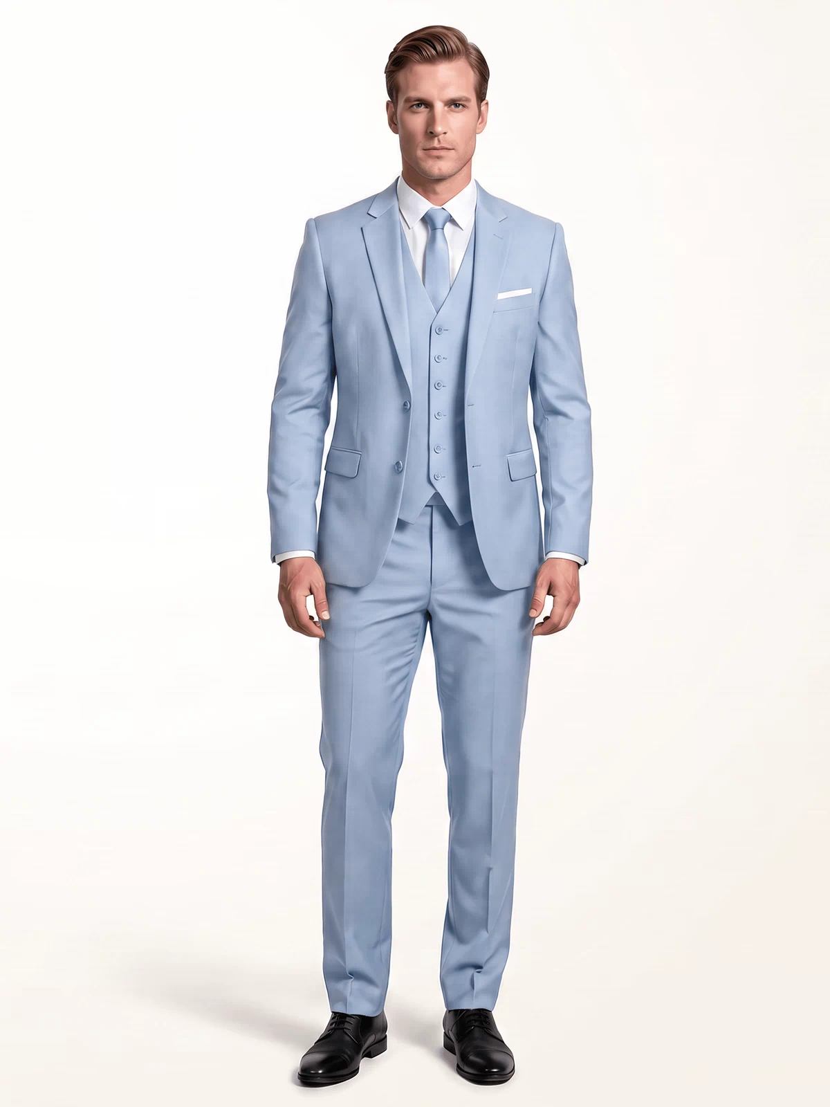 Aesido Aesido Men's Suit 3 Piece Business Casual Jacket For Wedding (Blazer+Vest+Pants)