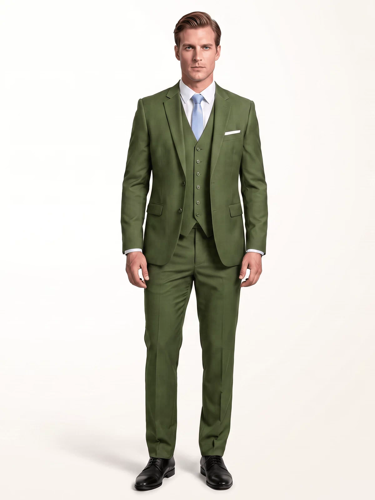 Aesido Aesido Men's Suit 3 Piece Business Casual Jacket For Wedding (Blazer+Vest+Pants)