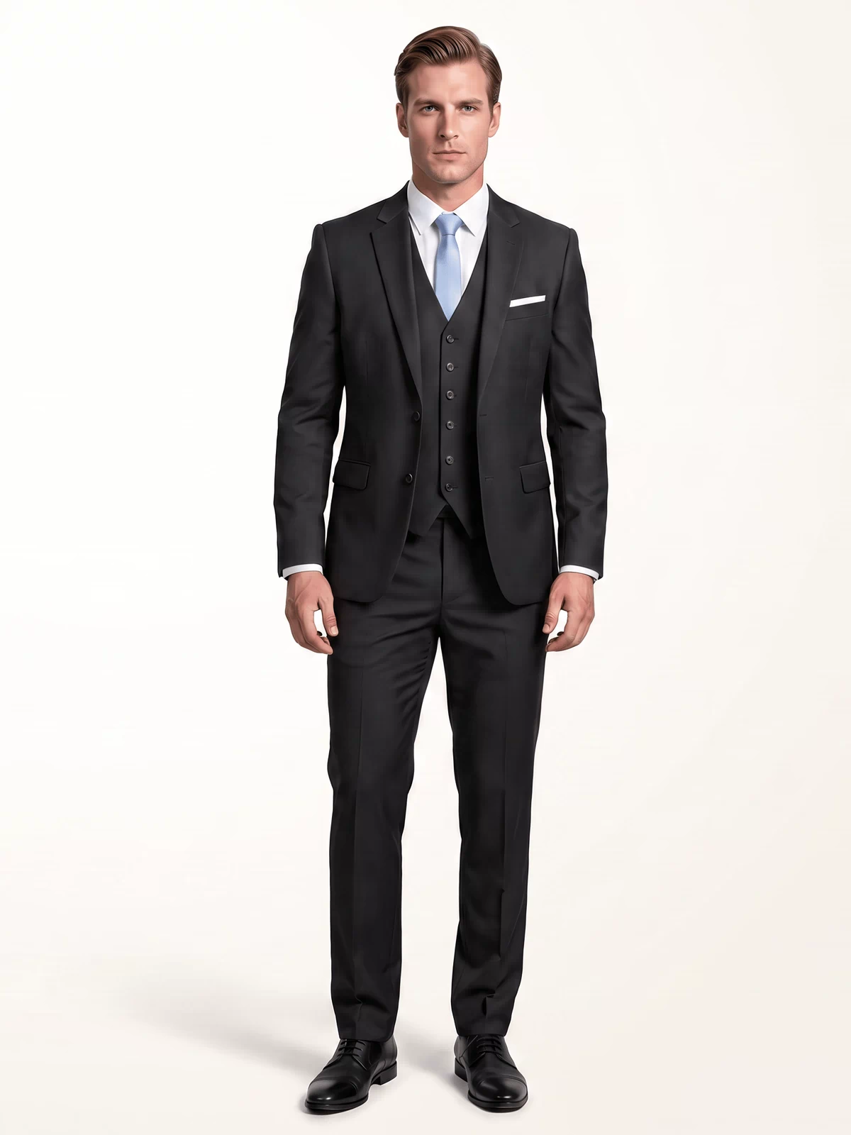 Aesido Aesido Men's Suit 3 Piece Business Casual Jacket For Wedding (Blazer+Vest+Pants)