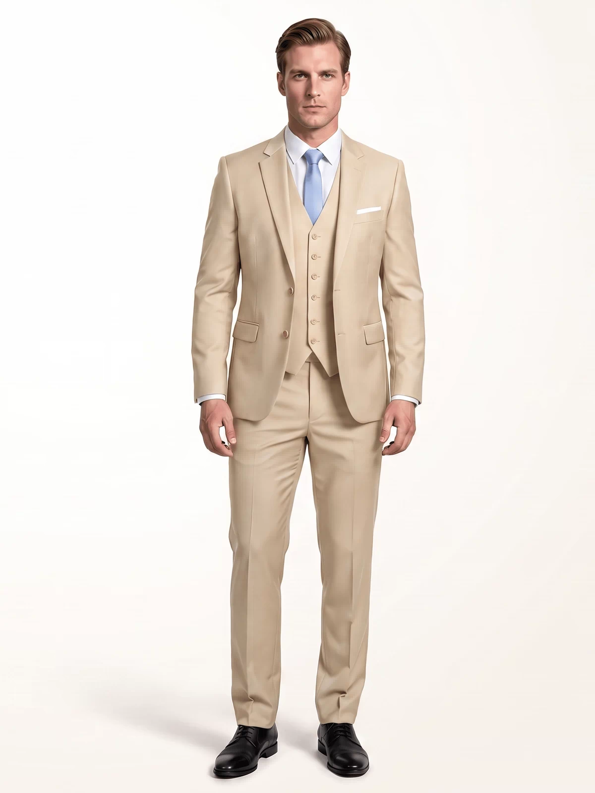 Aesido Aesido Men's Suit 3 Piece Business Casual Jacket For Wedding (Blazer+Vest+Pants)
