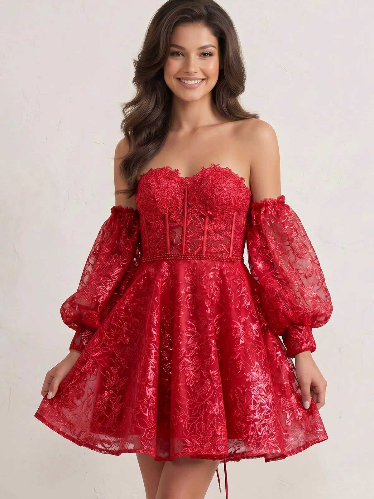 Red A-Line Sweetheart Homecoming Dress - KISSPROM
