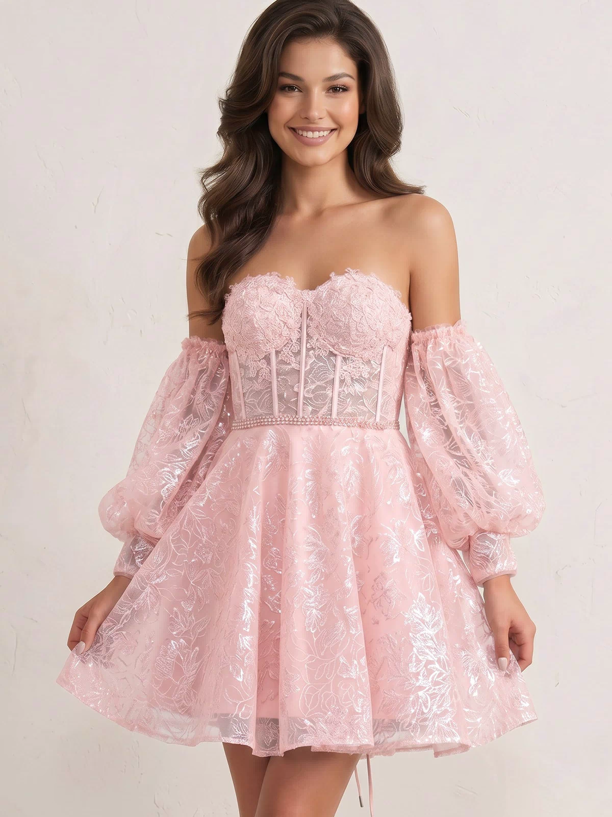 Pink A-Line Sweetheart Homecoming Dress - KISSPROM