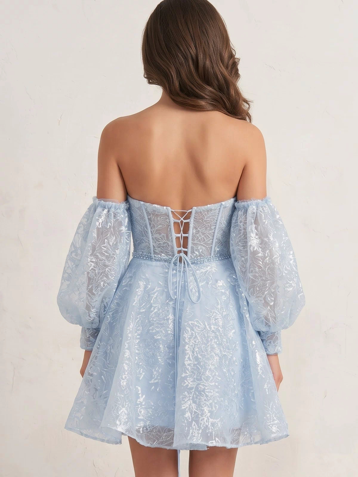 Sky Blue A-Line Sweetheart Homecoming Dress - KISSPROM