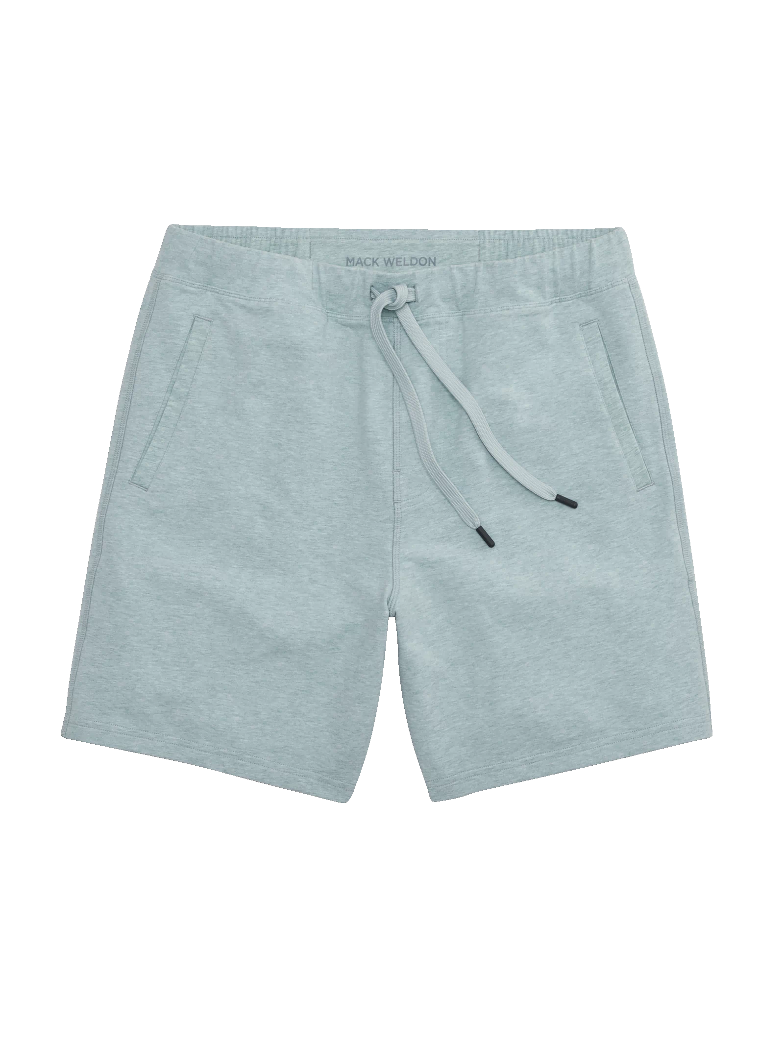 Front view of Ace Sweatshort 7" in Nile Blue Heathre