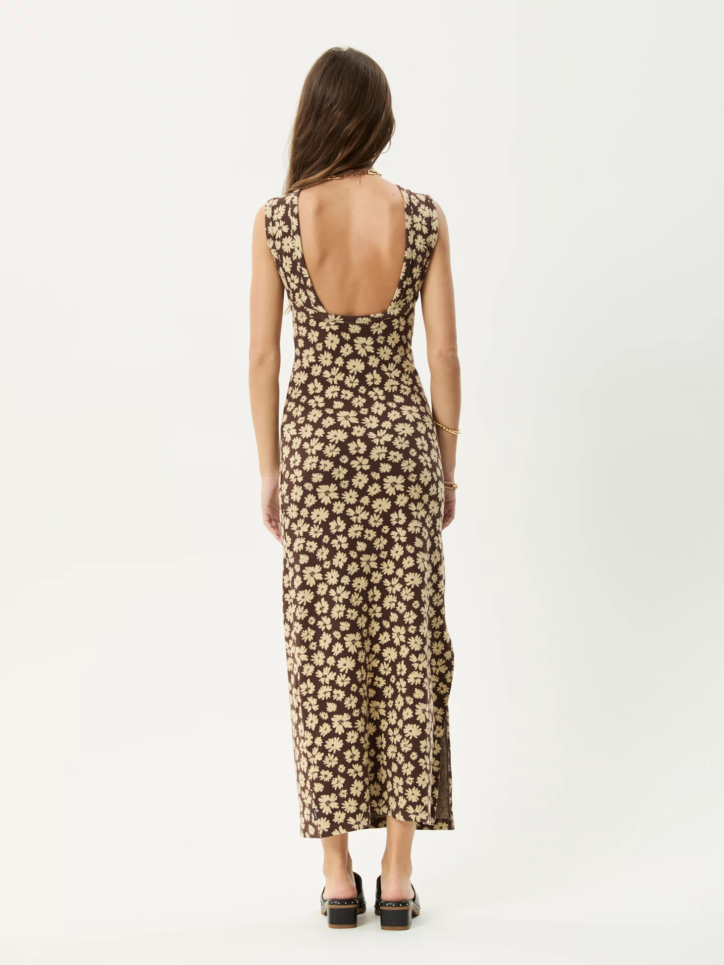 AFENDS Womens Astoria - Maxi Dress - Coffee
