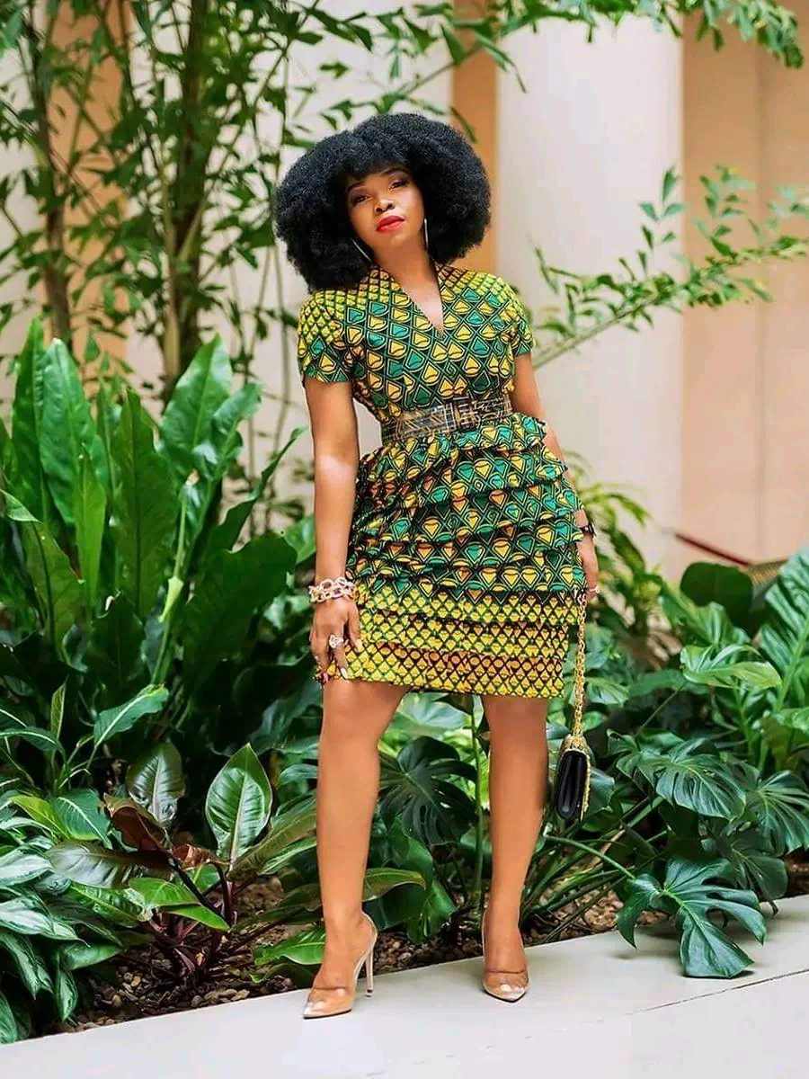 Africa Print short Dress