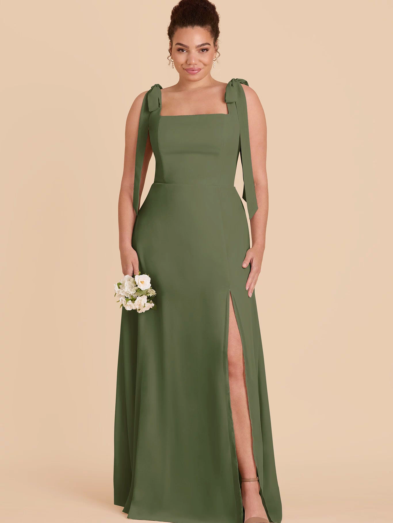 Alex Chiffon Dress - Olive  3X / OLIVE / Rush Production