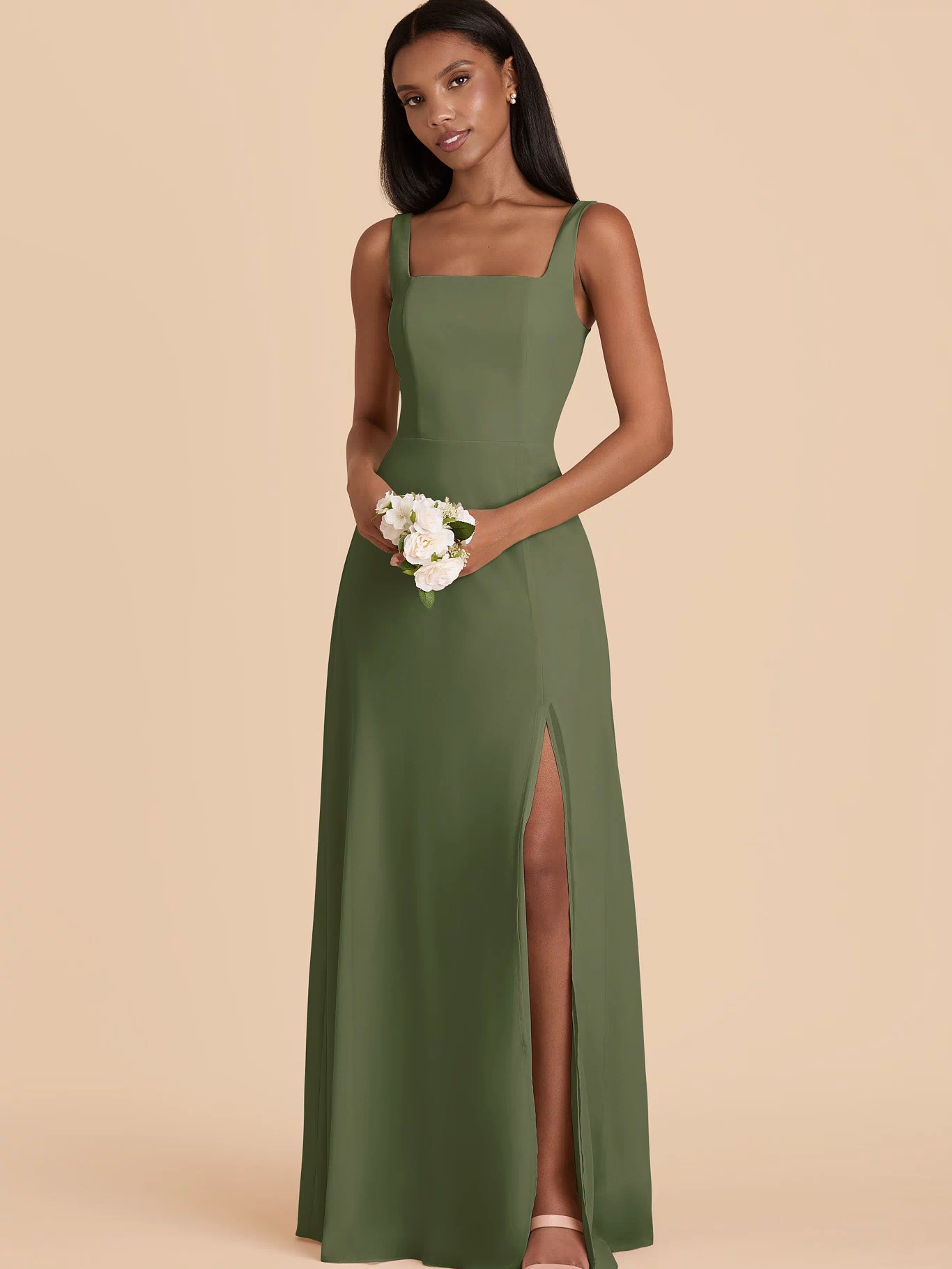 Alex Chiffon Dress - Olive  XXL / OLIVE / Rush Production