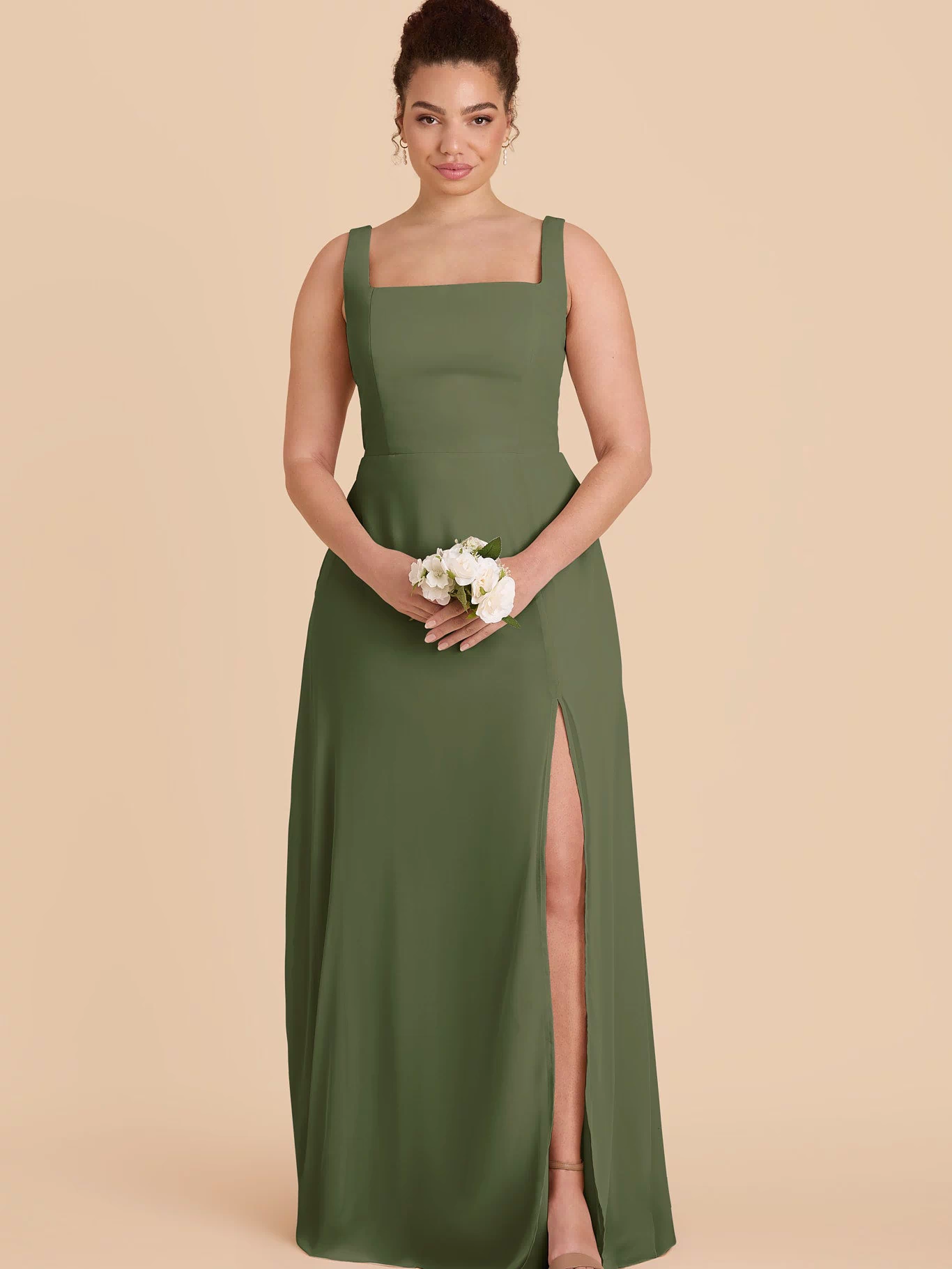 Alex Chiffon Dress - Olive  3X / OLIVE / Rush Production