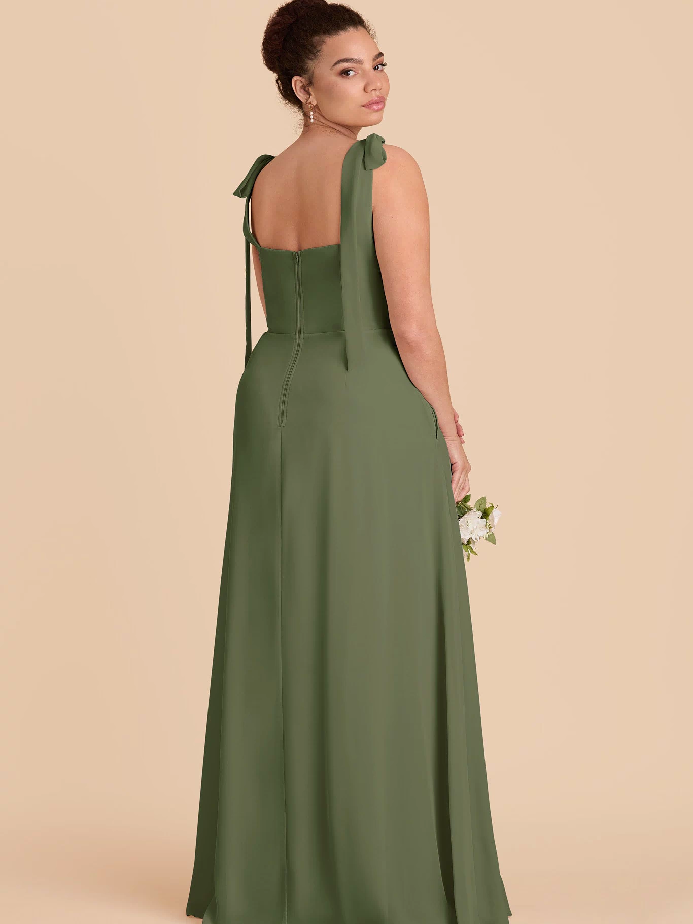 Alex Chiffon Dress - Olive  3X / OLIVE / Rush Production