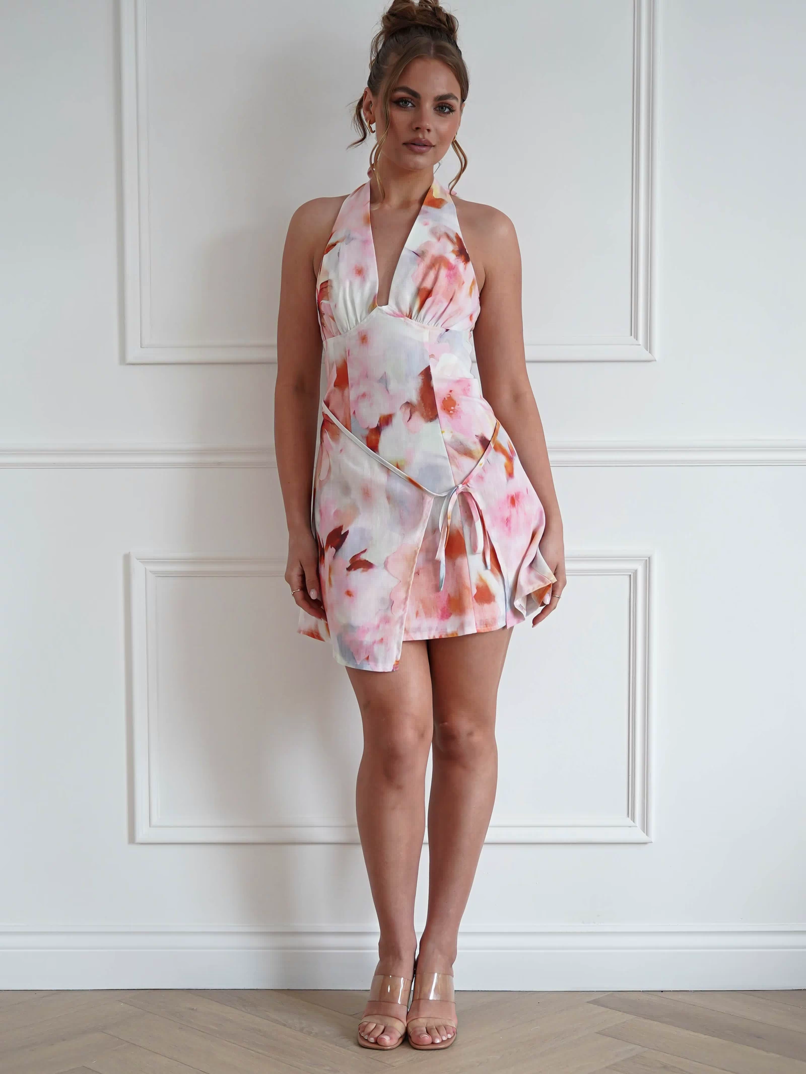 Amelia Cotton Floral Mini Dress | Mixed Print