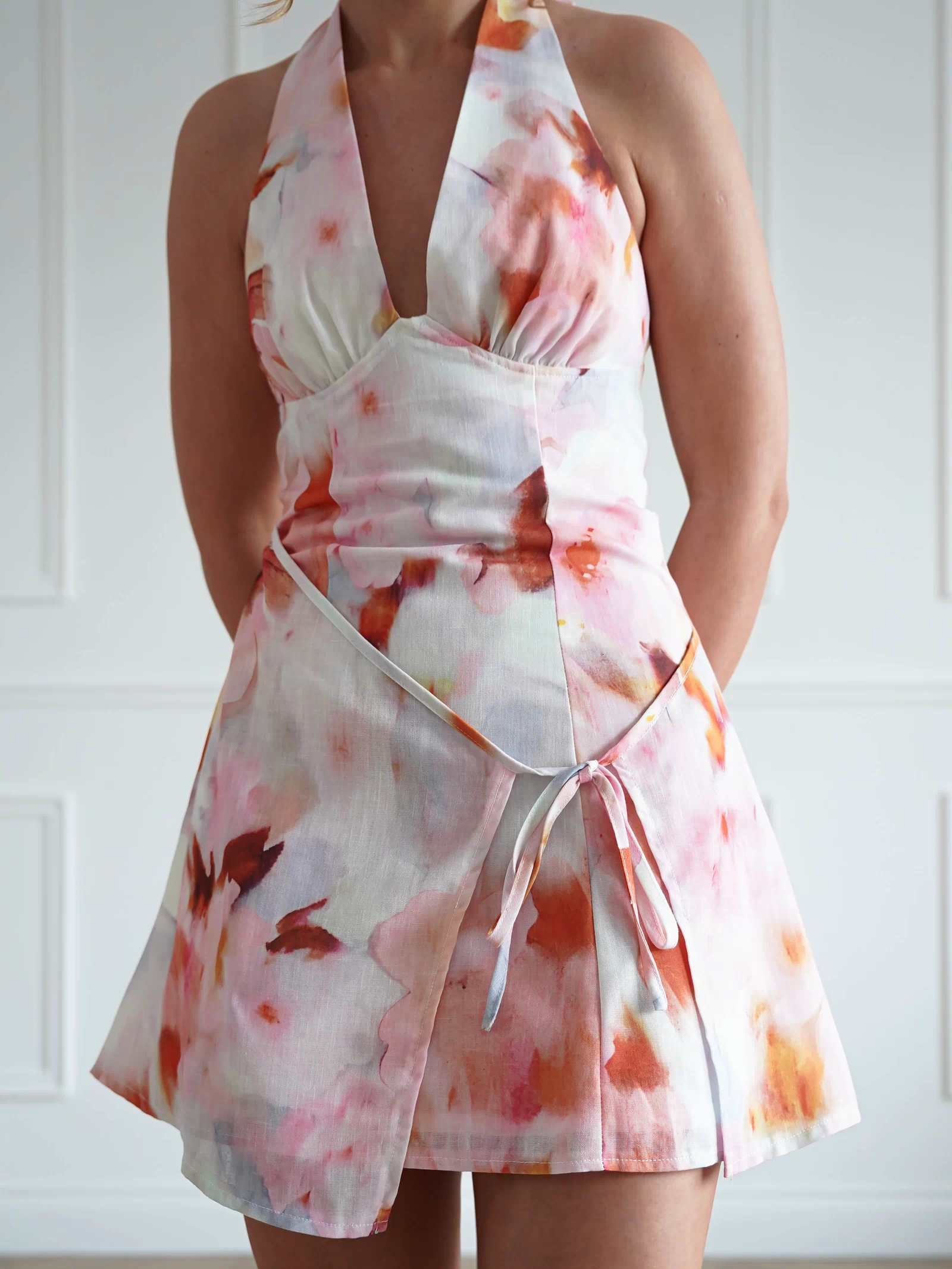 Amelia Cotton Floral Mini Dress | Mixed Print-Oh Hello Clothing