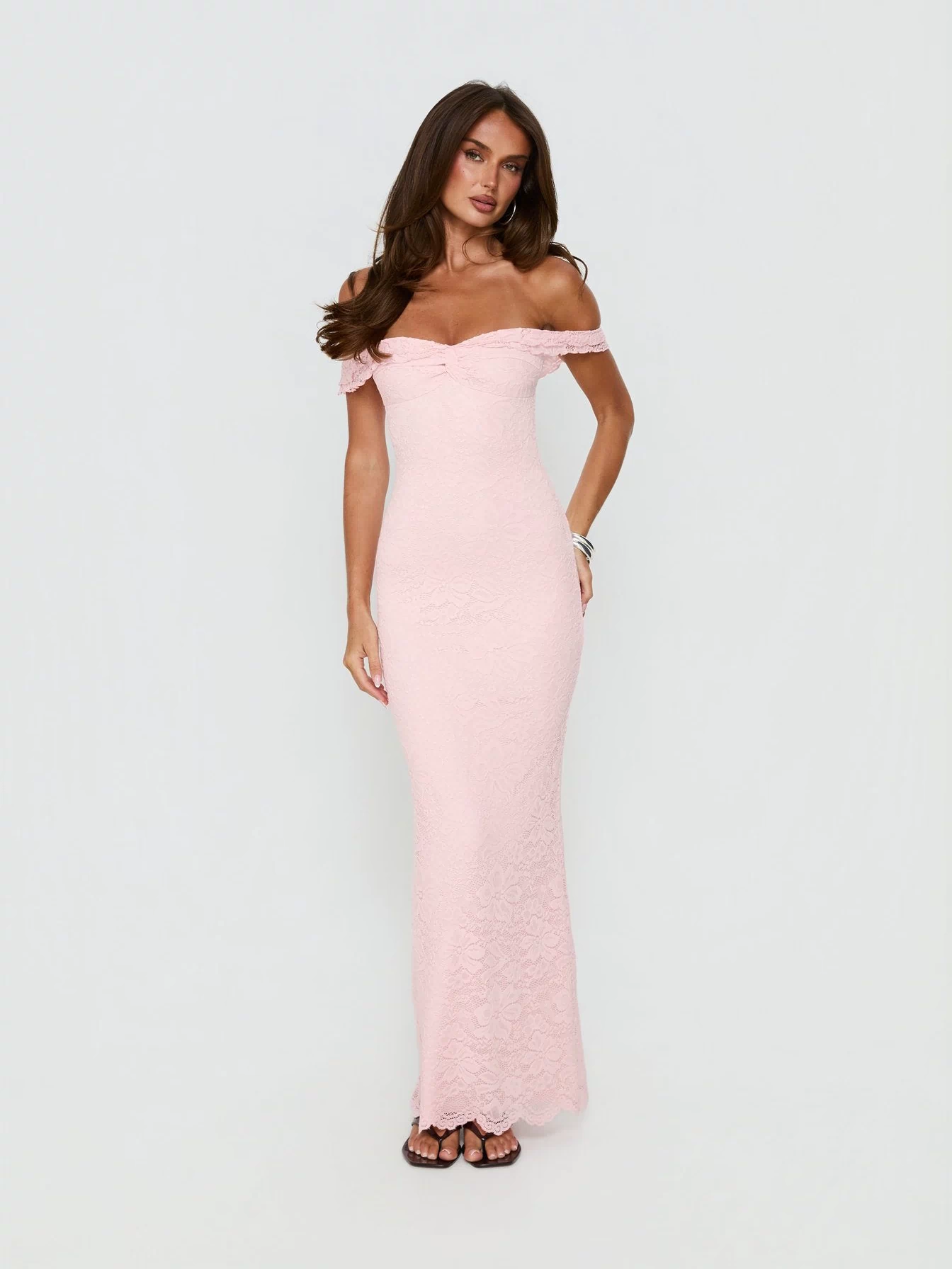 Anabeila Strapless Maxi Dress Pink