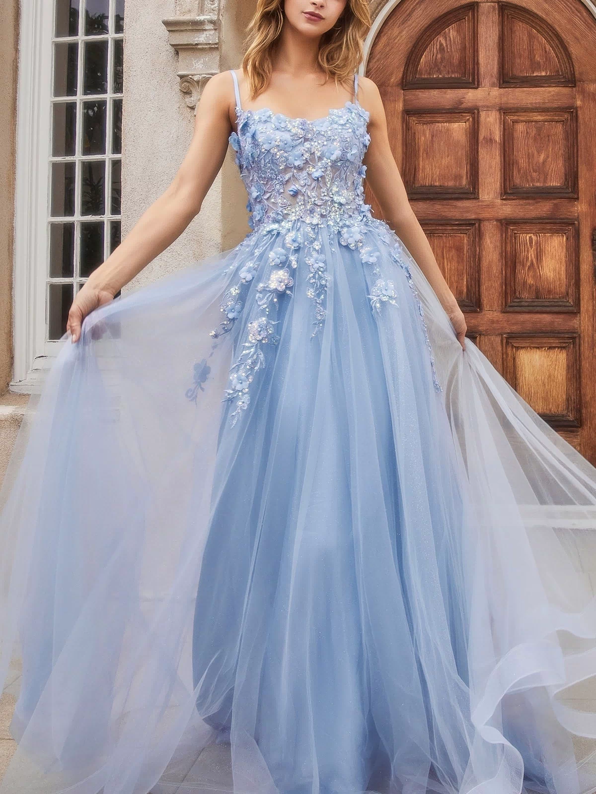 Blue Andrea & Leo Long Formal Dress A1142