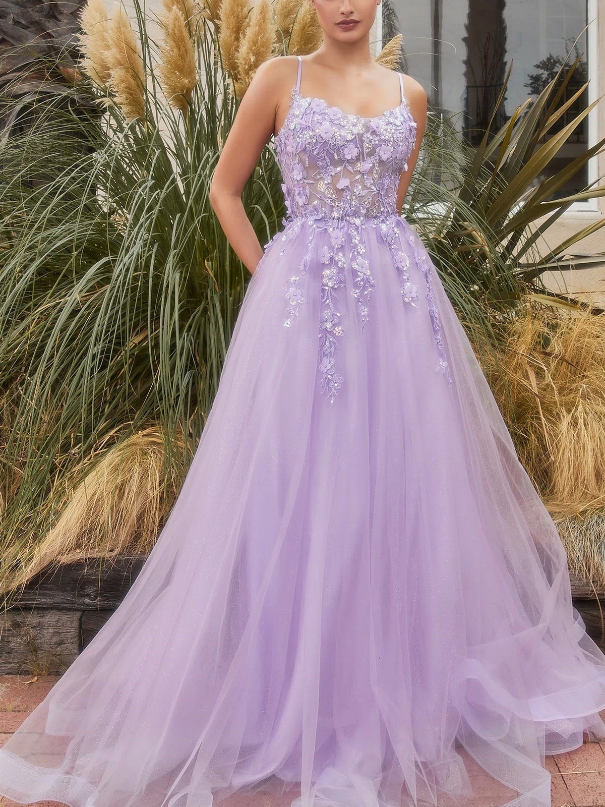Lavender Andrea & Leo Long Formal Dress A1142
