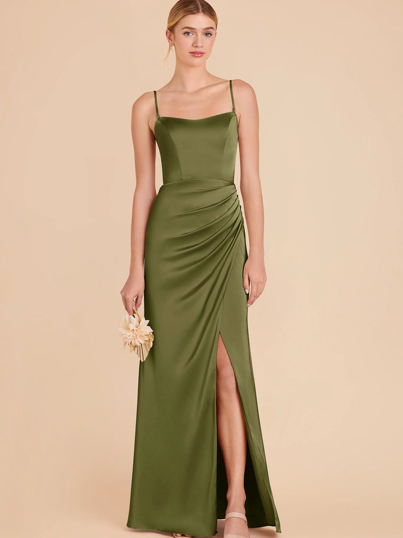Anne Matte Satin Dress - Martini
