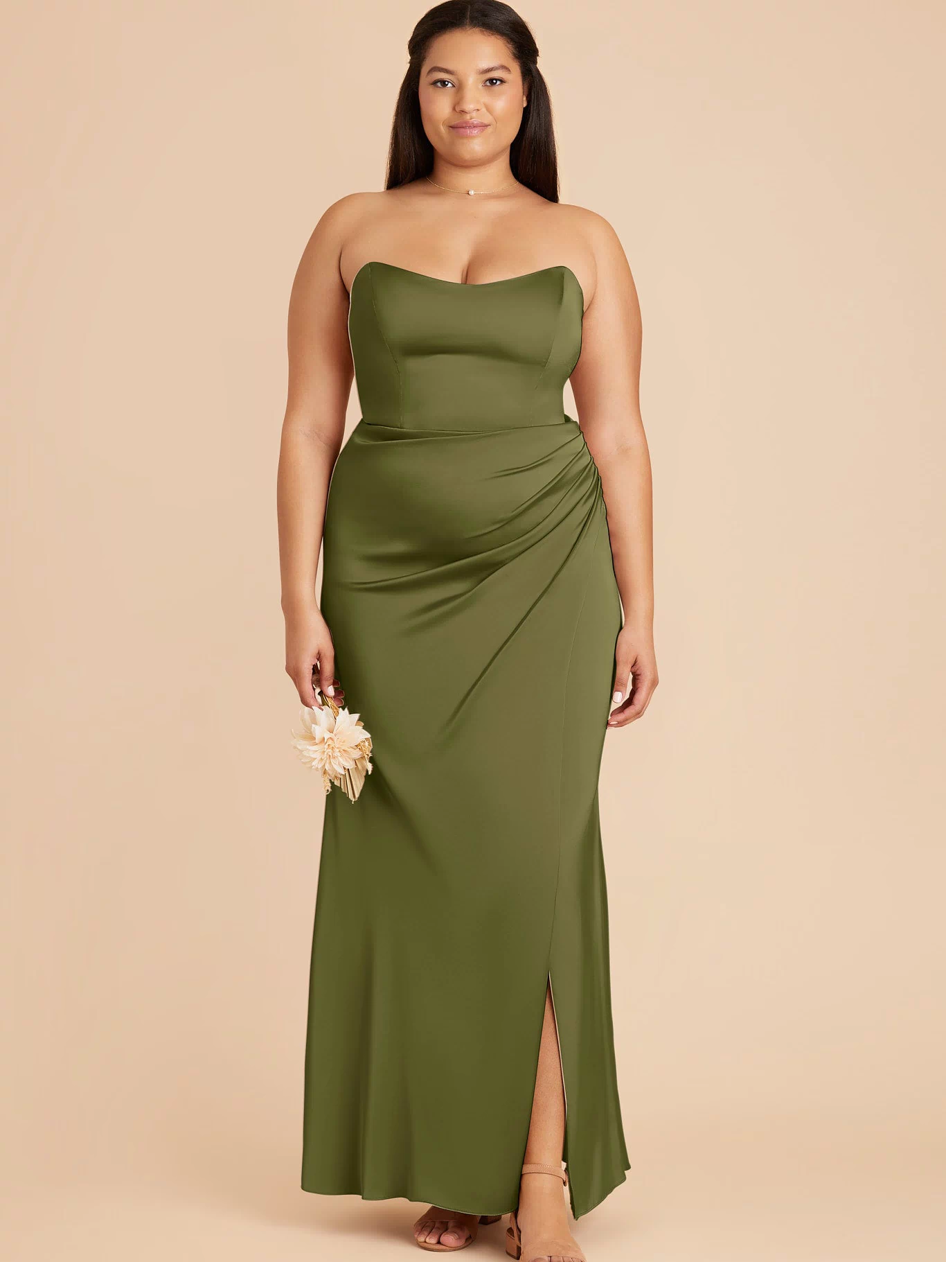 Anne Matte Satin Dress - Martini 3X / MARTINI / Rush Production