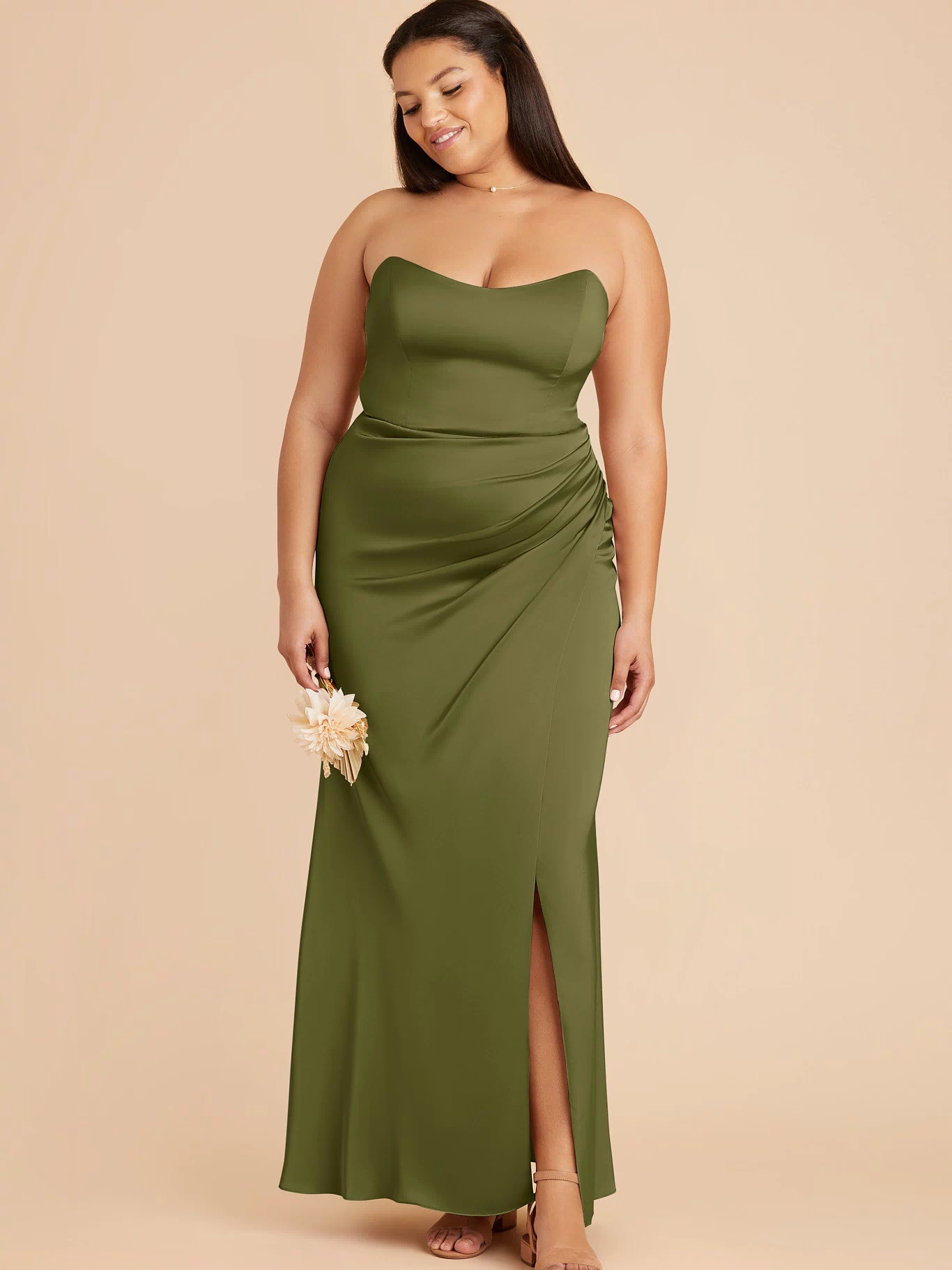 Anne Matte Satin Dress - Martini 3X / MARTINI / Rush Production