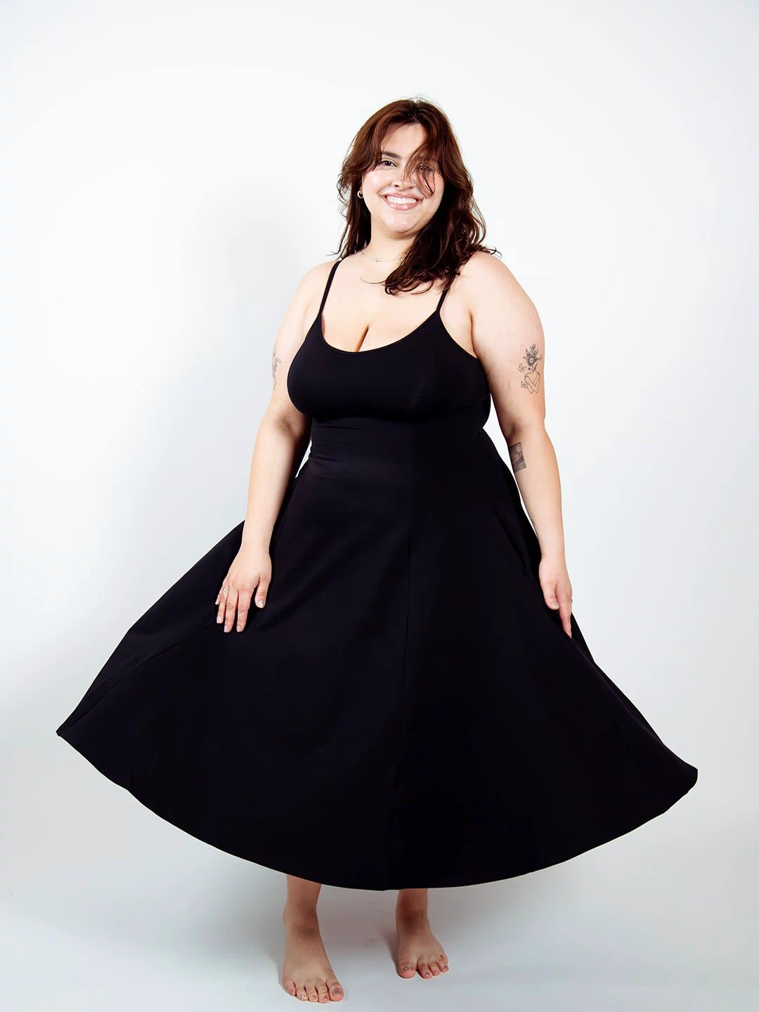 Asri Dress Midi Petite in Black - Manners London