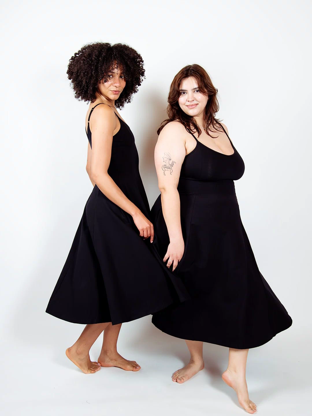 Asri Dress Midi Petite in Black - Manners London