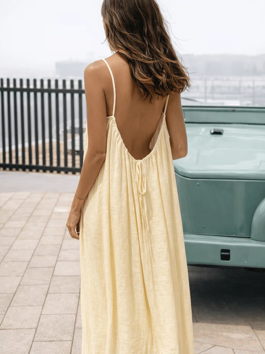 Backless Maxi Dress - Velle Noir