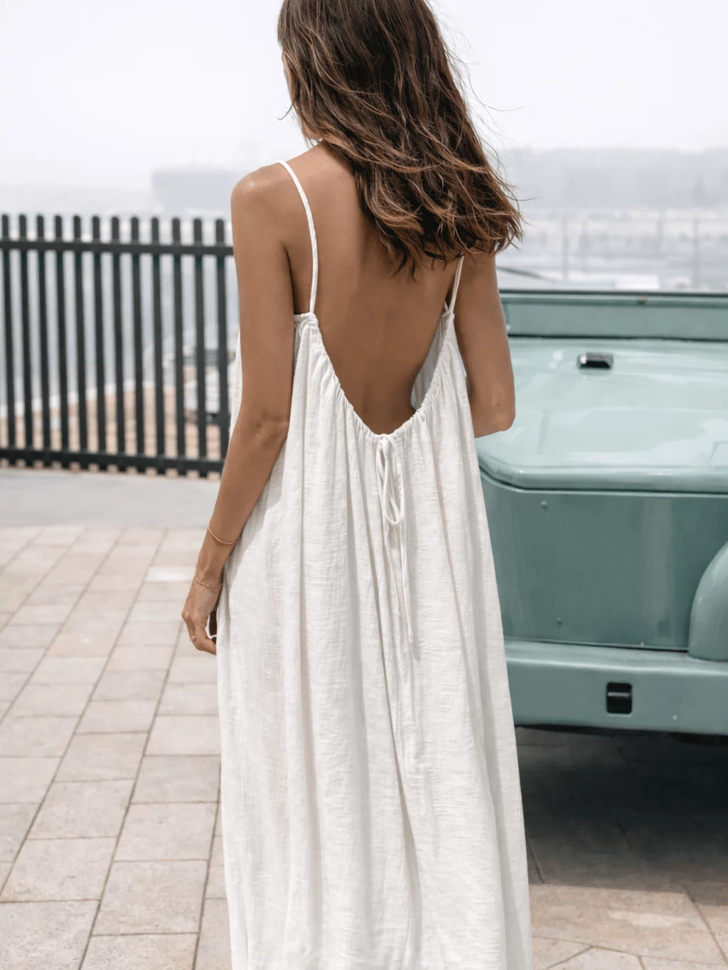 Backless Maxi Dress - Velle Noir