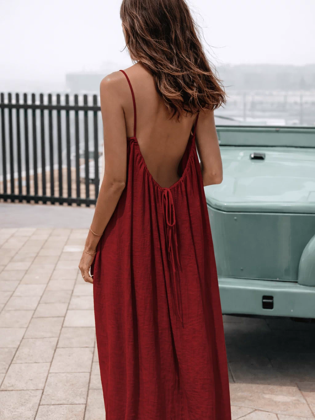 Backless Maxi Dress - Velle Noir