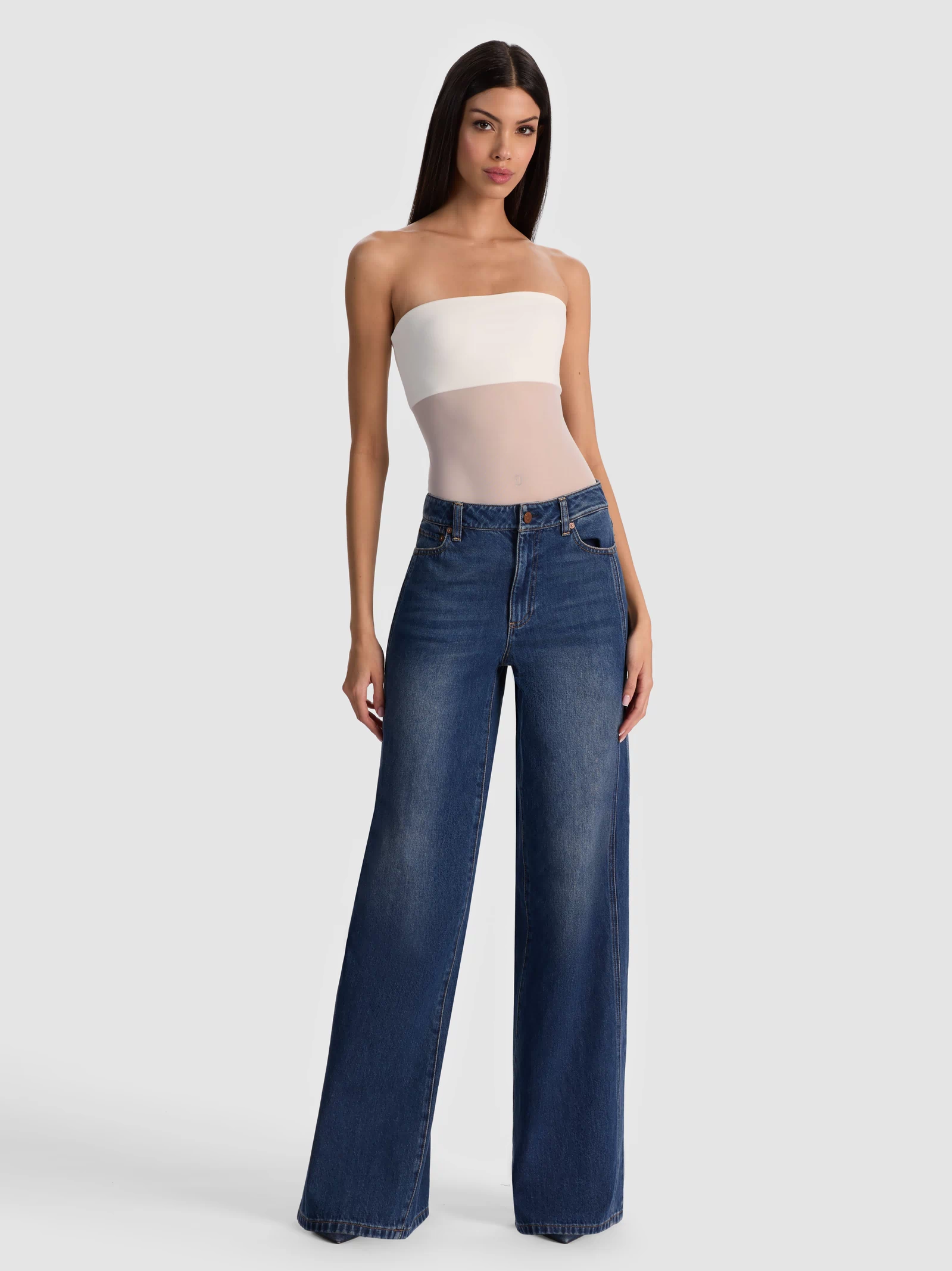 BANDEAU STRAPLESS BODYSUIT - OFF WHITE