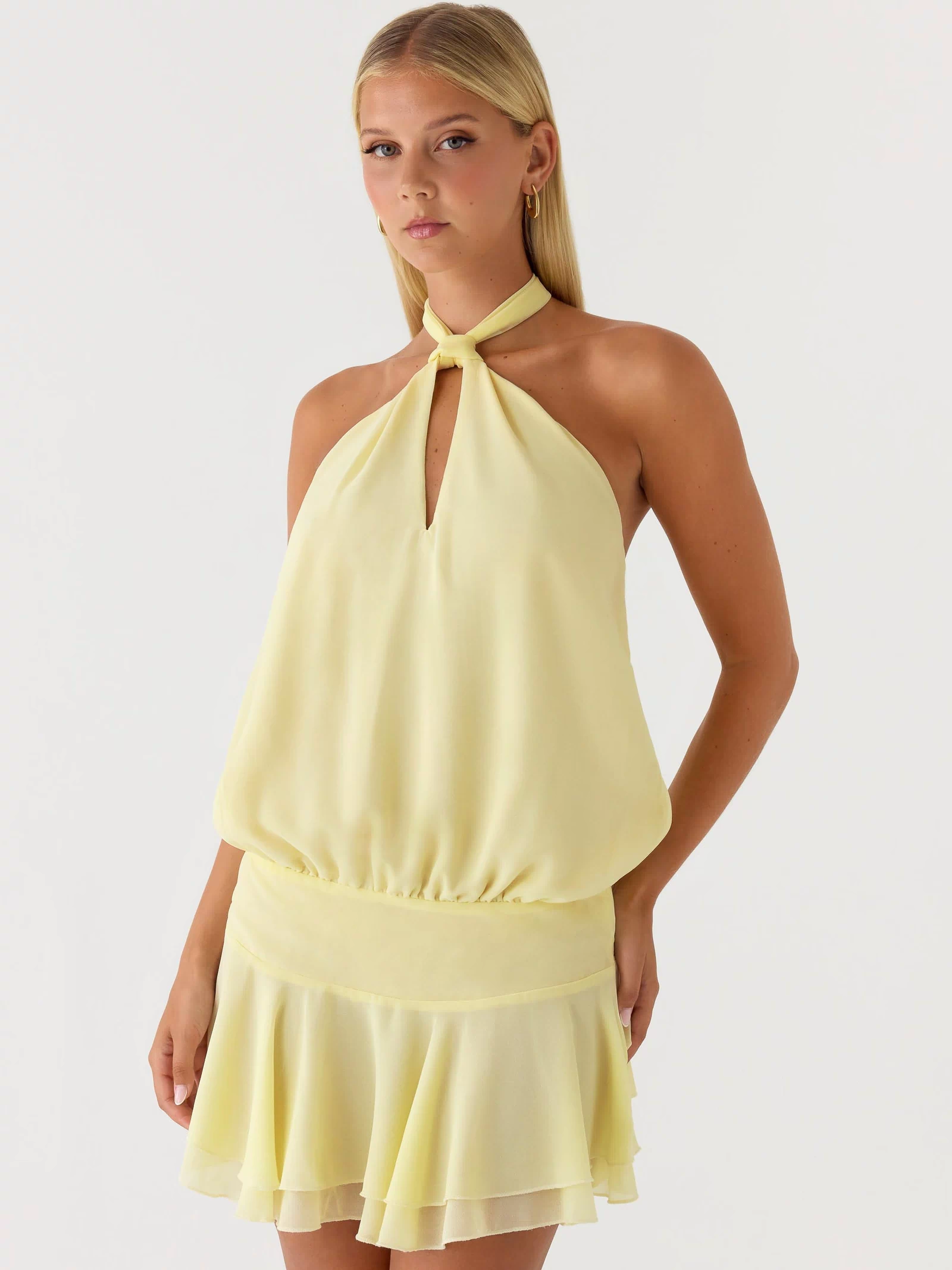 Beginning Mini Dress - Butter Yellow