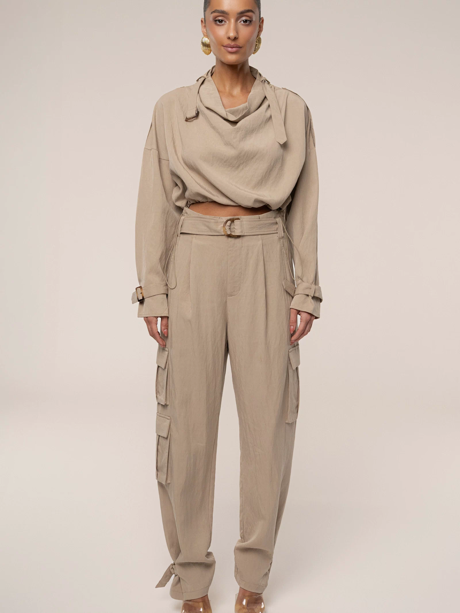 Beige Wanderlust Crop Top - JLUXLABEL