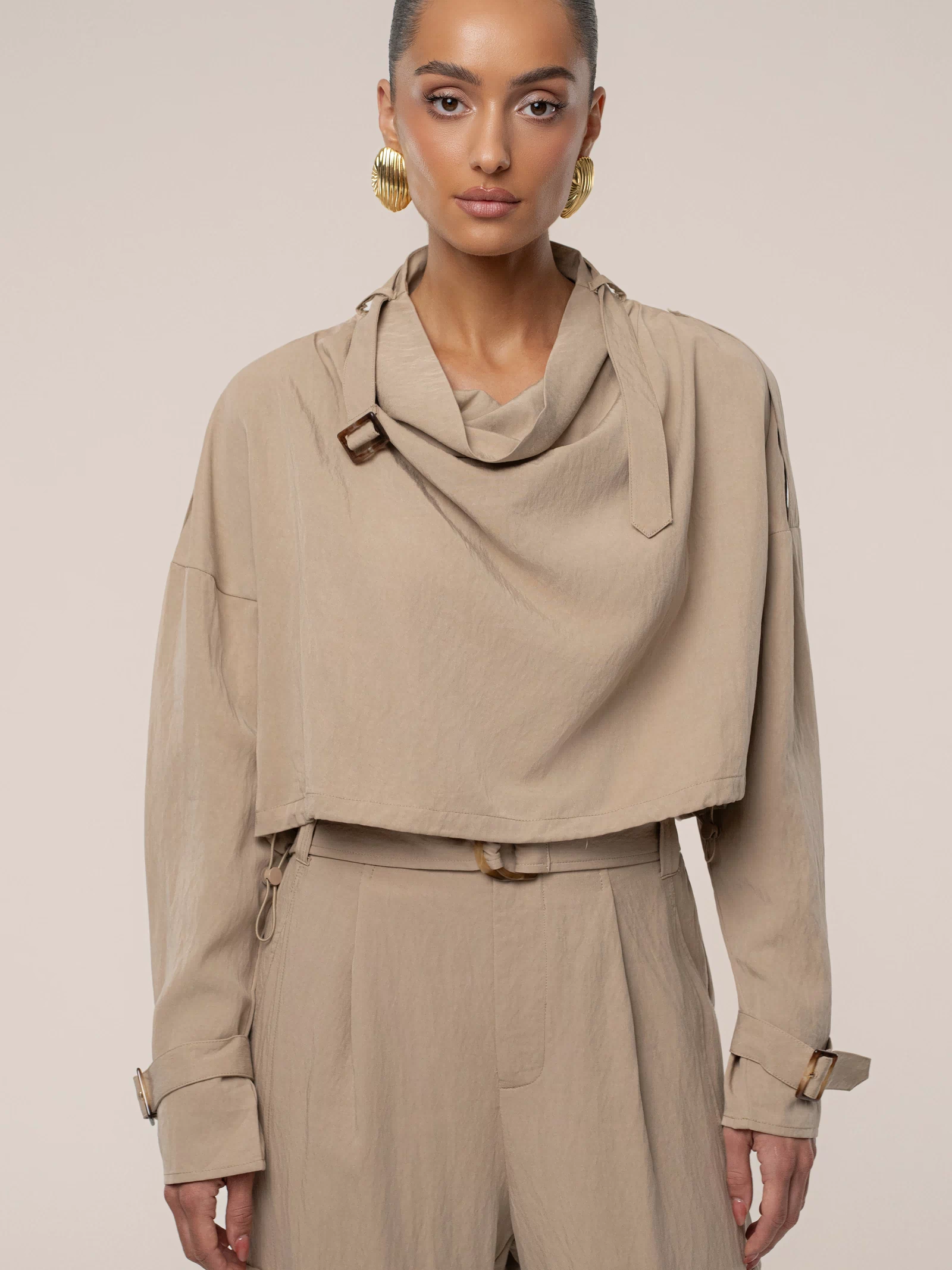 Beige Wanderlust Crop Top - JLUXLABEL