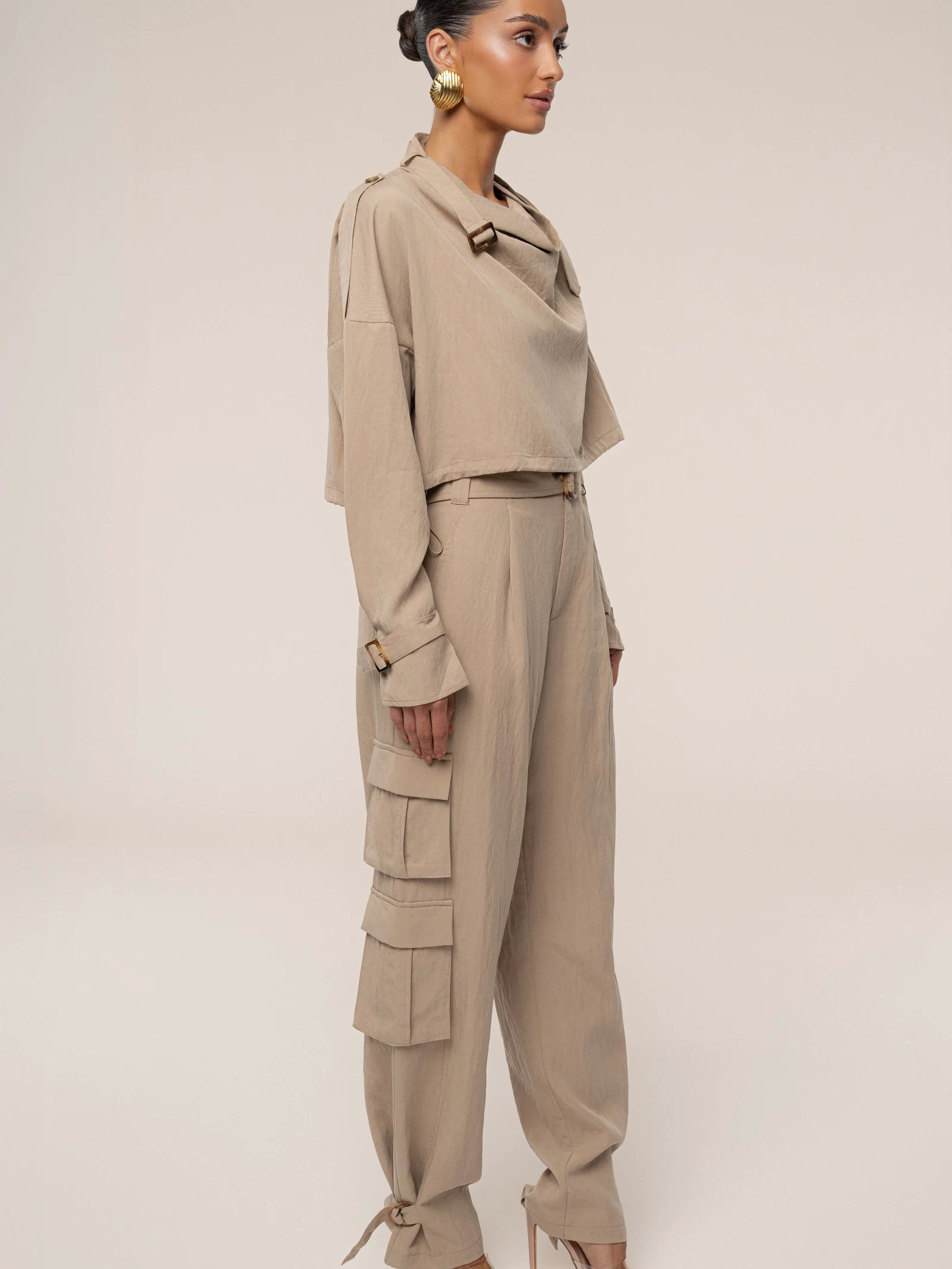Beige Wanderlust Crop Top - JLUXLABEL