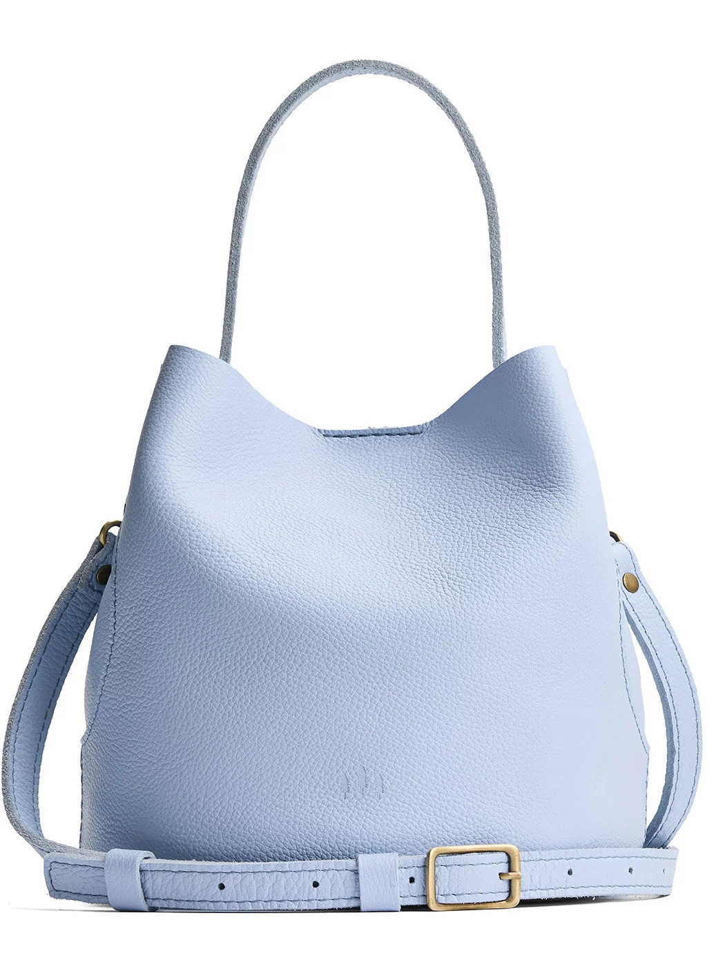 Skyway*Large | Symmetrical bucket bag with handle, latch closure, and removable crossbody strap