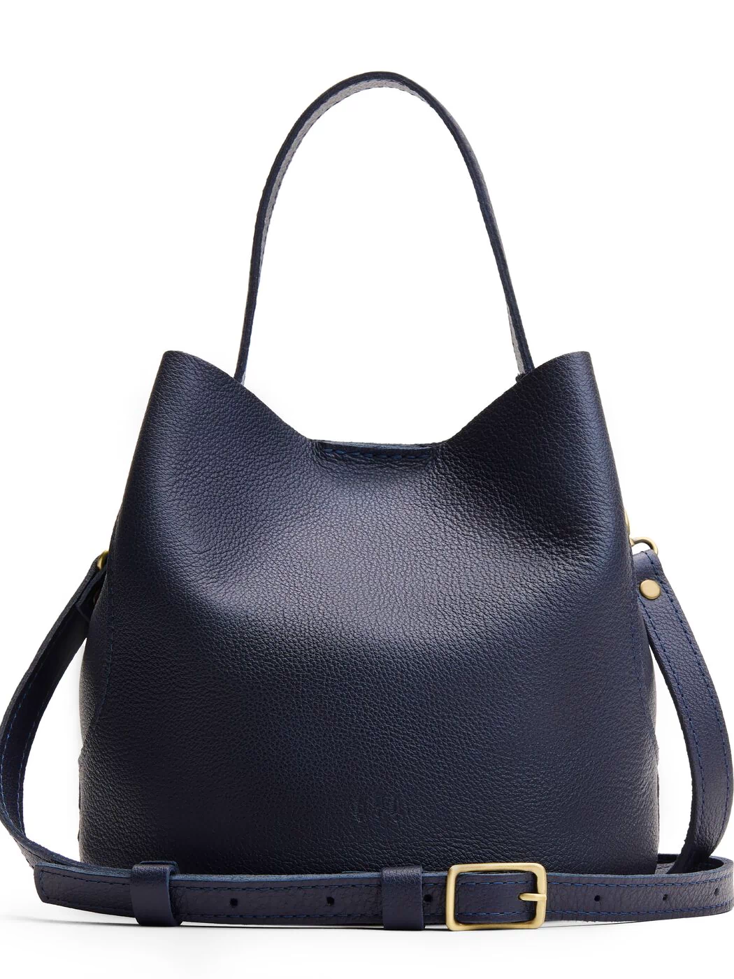 Night Owl*Large | Symmetrical bucket bag with handle, latch closure, and removable crossbody strap