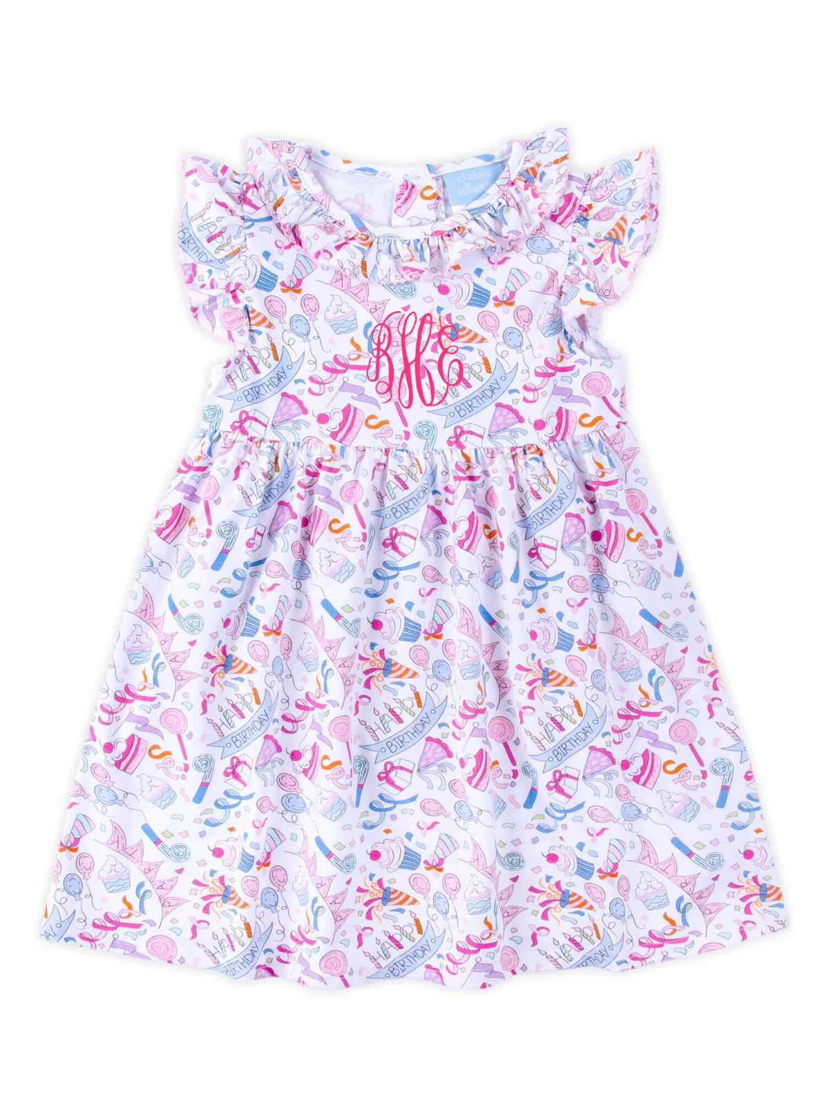 Birthday Girl Ruffle Collared Dress