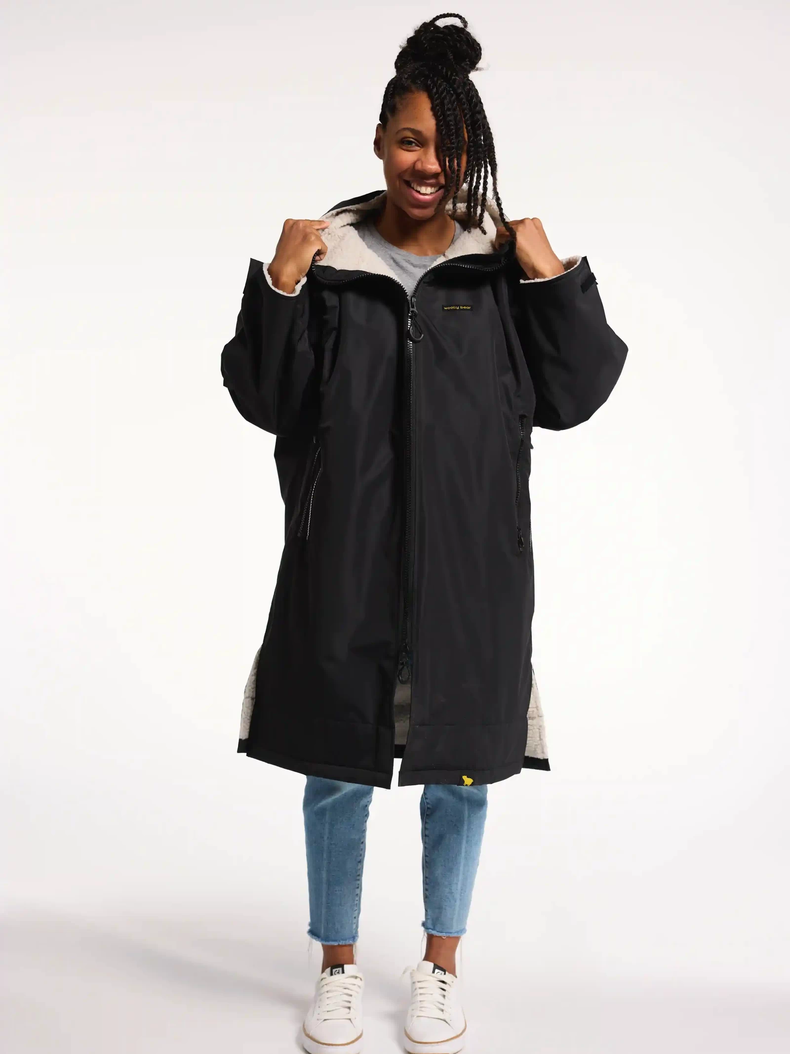 Women's Black Oversized Winter Coat