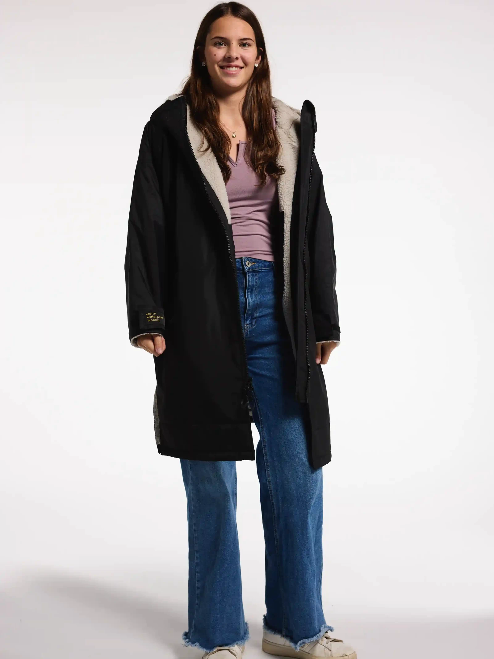 Woolly Bear Women's Black Oversized Winter Coat - Lifestyle - Waterproof Windproof Outerwear