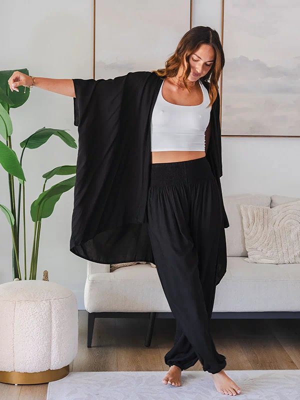 Black Lounge Set, worn in a lounge