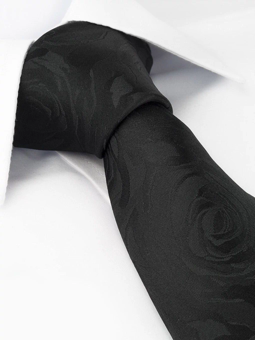 Black Rose Luxury Woven Silk Tie