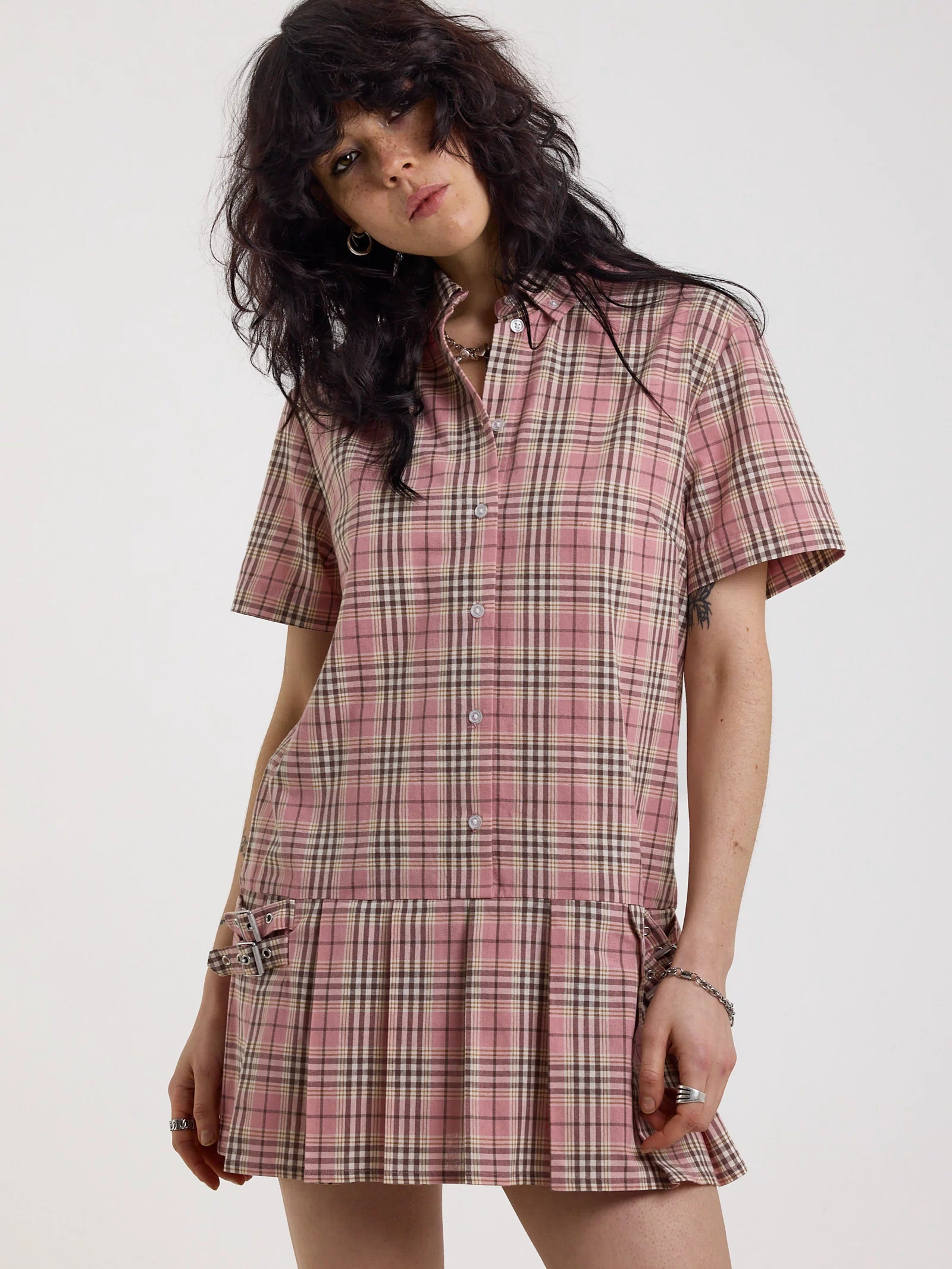 Blossom Tartan Check Mini Dress