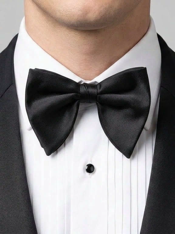Black Butterfly Bow Tie - Bold Black Butterfly Bow Tie