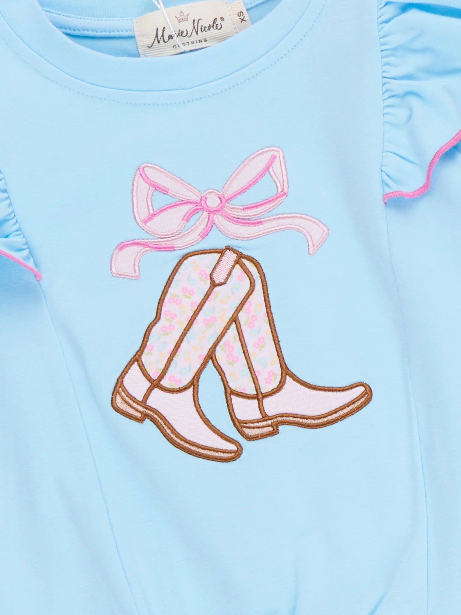 Boots & Bows Floral Bell-Bottom Outfit - Marie Nicole Clothing