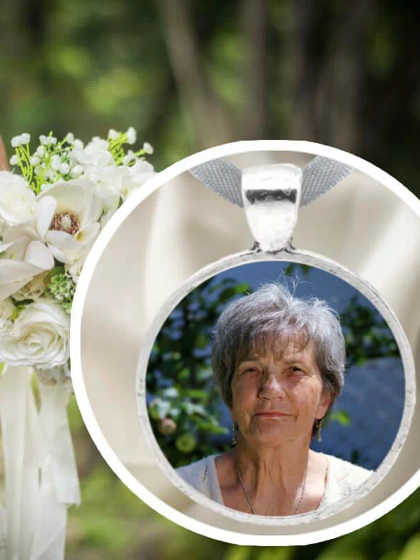 Personalized Picture Locket Bridal Bouquet Charm for Wedding Day.