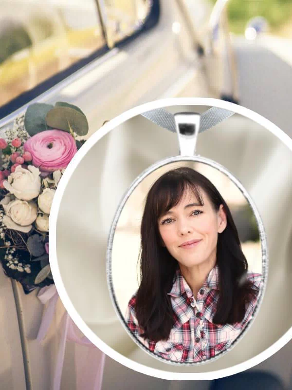 Bridal Bouquet Charm with Locket and Picture Inside for Keepsake.
