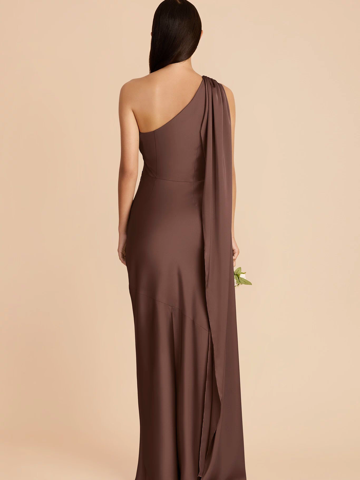 Brielle Matte Satin Dress - Chocolate Brown XXL / CHOCOLATE BROWN / Rush Production