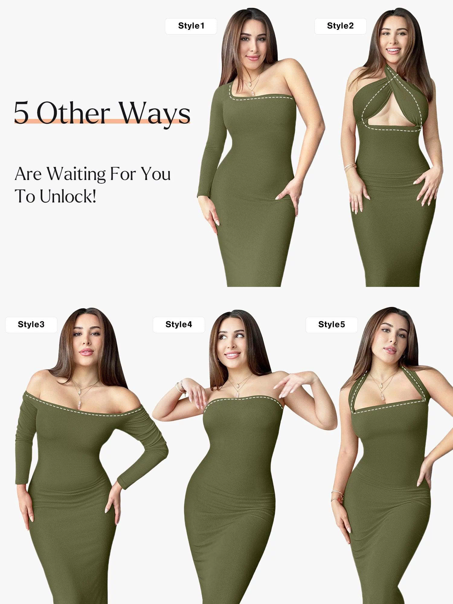 Popilush® Maxi Dress: 5 Style Variations, Slimming Design